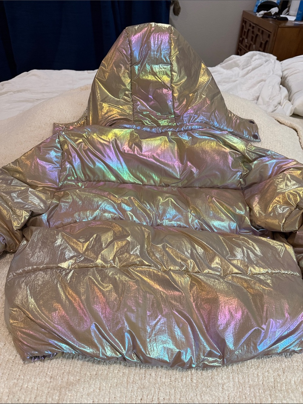 Scotch & Soda Iridescent Puffer Jacket sz M - Picture 8 of 12